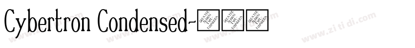 Cybertron Condensed字体转换